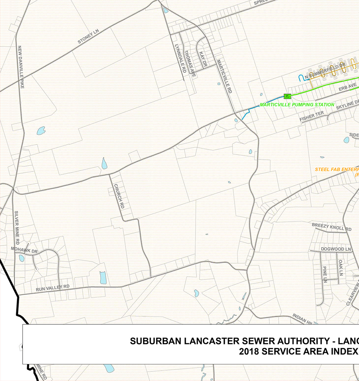 Map D1 Suburban Lancaster Sewer Authority
